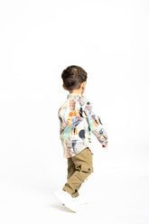 Gusto New Born Boys Full Sleeve Collar Shirt